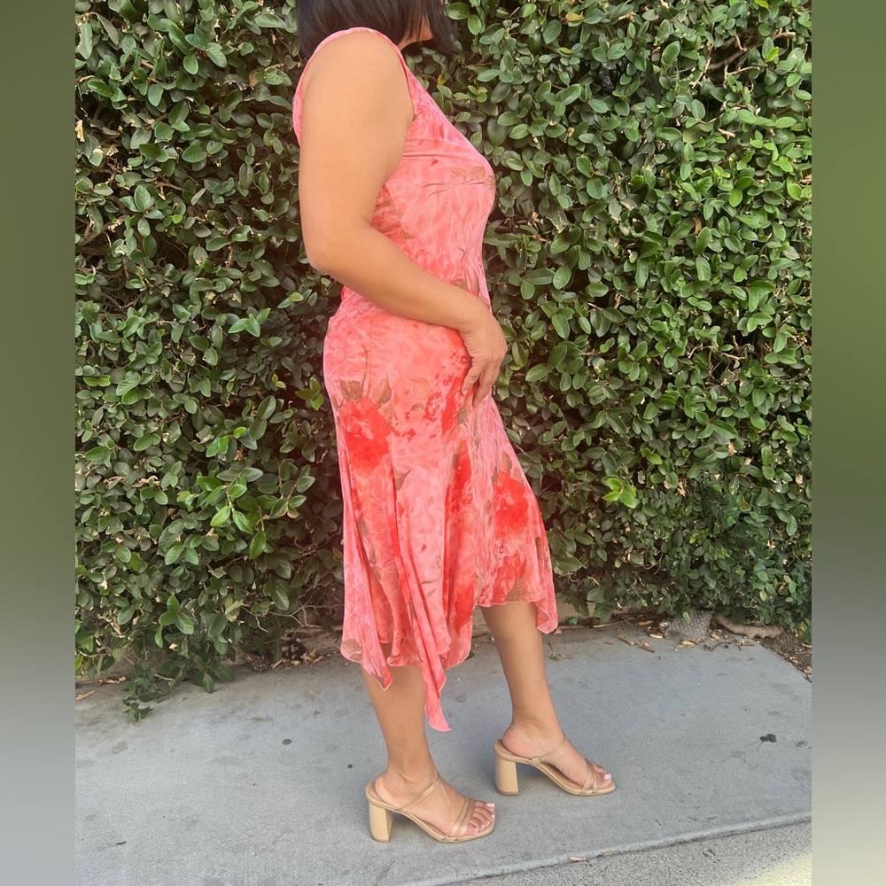 Asymmetrical Coral Dress